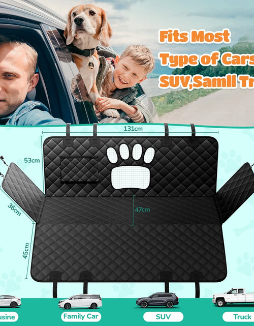 Load image into Gallery viewer, Dog Seat Cover- Non-Slip Dog Car Hammocks with Seatbelt Dog Car Seat Cover Waterproof and Scratch-Resistant Dog Car Back Seat Protection
