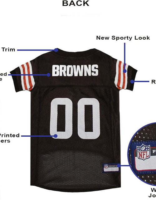 Load image into Gallery viewer, NFL Cleveland Browns Dog Jersey - Medium, Football Jersey Costume for Dogs
