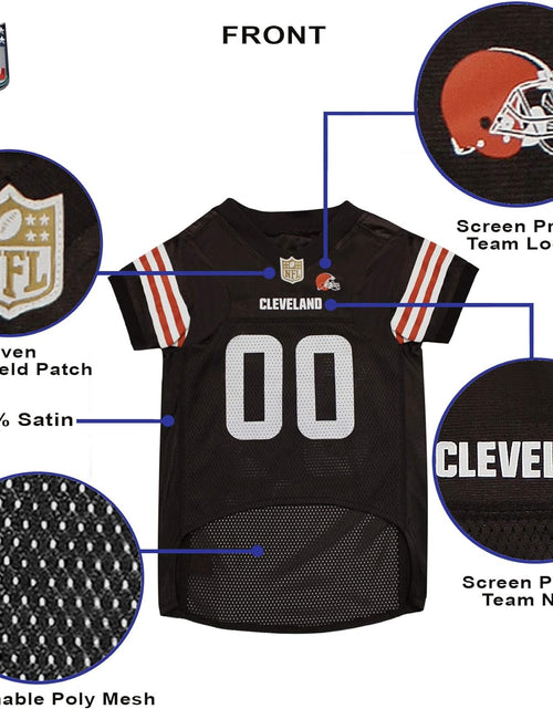 Load image into Gallery viewer, NFL Cleveland Browns Dog Jersey - Medium, Football Jersey Costume for Dogs

