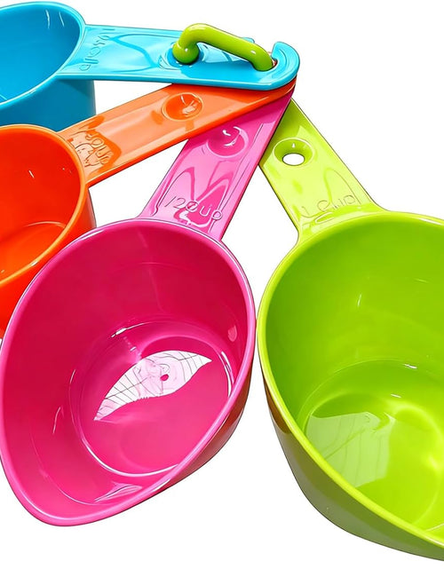 Load image into Gallery viewer, Dog Food Scoop Set of 4 - Plastic Measuring Cups for Dog, Cat and Bird Food (Random Color)
