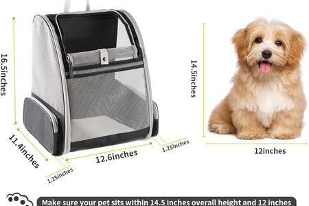 Innovative Traveler Bubble Backpack Pet Carriers for Cats and Dogs (Black)
