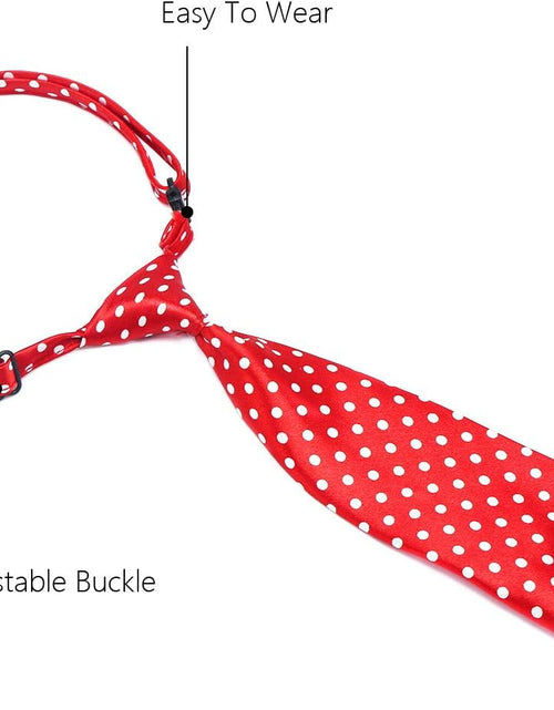 Load image into Gallery viewer, Dog Ties for Large Dogs, Pet Neck Tie, with Adjustable Collar, Bulk Bow Ties Bowties Necktie Grooming Accessories for Girl Boy Dog Valentines Holiday Birthday Wedding Cosplay Costumes
