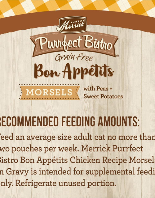 Load image into Gallery viewer, Purrfect Bistro Bon Appetits Grain Free Wet Cat Food Chicken Recipe Morsels in Gravy, 3 Ounce (Pack of 24)
